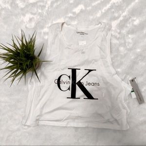 Calvin Klein cropped logo tank top